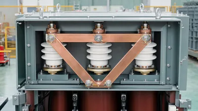 3 phase delta wiring diagram terminal layout on industrial distribution transformer