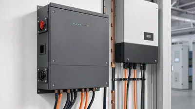 Modular 5 kwh battery system installed on an industrial switchgear room wall