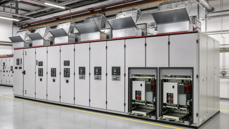 Arc-resistant metal-clad switchgear lineup designed for active and passive arc flash mitigation.
