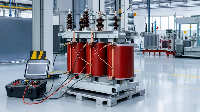 Factory testing bay prepared for an engineer to buy small high voltage transformer equipment