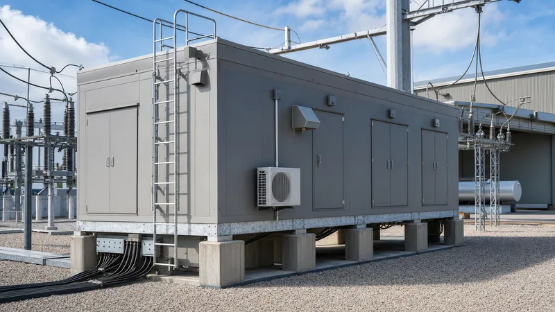 Prefabricated electrical houses equipped with medium-voltage switchgear and battery backup