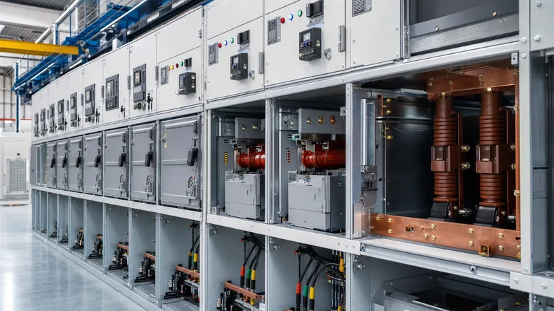 Three-phase medium and high voltage switch components installed inside indoor industrial metal-clad switchgear