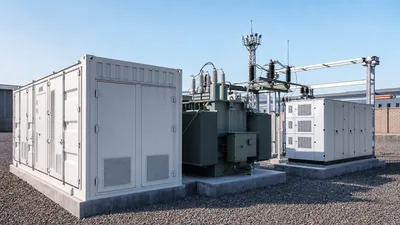Industrial microgrid cost components including BESS container, transformer, and medium voltage switchgear