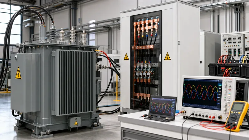 Industrial single phase to three phase transformer and phase converter system setup