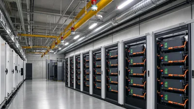Windowless room fire suppression systems installed inside an industrial battery energy storage room