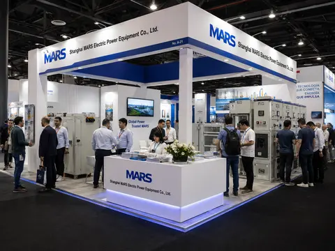 MARS exhibition stand with the company wordmark and the tagline Global Power, Trusted MARS