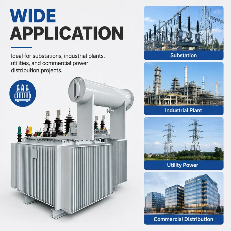 1000kVA 6.6kV/415V Low-Loss Three-Phase Oil-Immersed Distribution Transformer — typical application