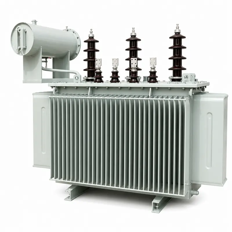 11/33kV Three-Phase Oil-Immersed Power Transformer (1000kVA–10MVA, Copper Winding) — product photo on white background