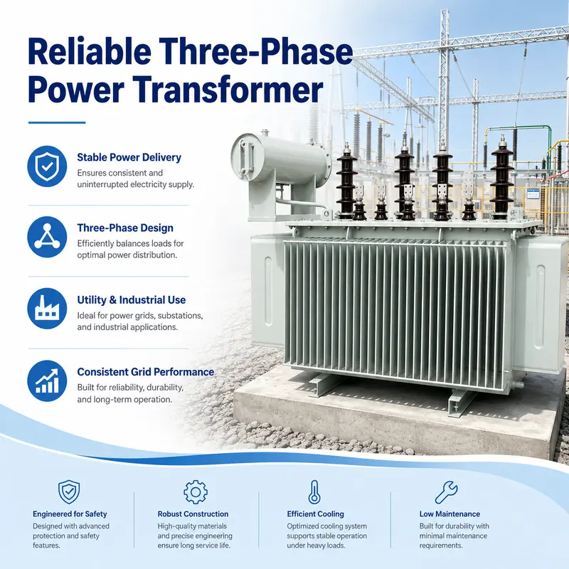 11/33kV Three-Phase Oil-Immersed Power Transformer (1000kVA–10MVA, Copper Winding) — construction and materials detail