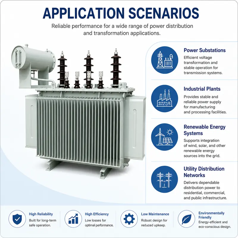 11/33kV Three-Phase Oil-Immersed Power Transformer (1000kVA–10MVA, Copper Winding) — workmanship detail