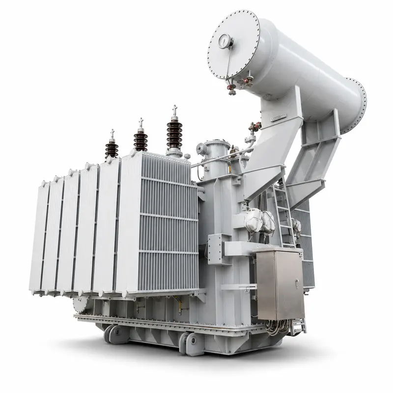 110 kV Three-Phase Oil-Immersed Power Transformer 15 / 20 / 25 MVA — product photo on white background