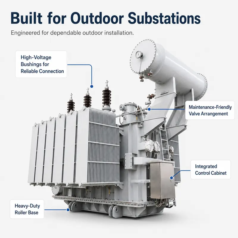 110 kV Three-Phase Oil-Immersed Power Transformer 15 / 20 / 25 MVA — typical application