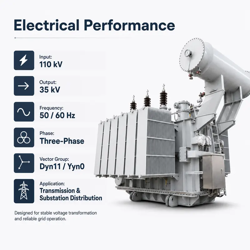 110 kV Three-Phase Oil-Immersed Power Transformer 15 / 20 / 25 MVA — workmanship detail