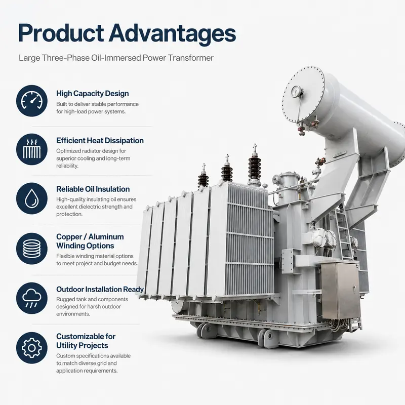 110 kV Three-Phase Oil-Immersed Power Transformer 15 / 20 / 25 MVA — customisation options