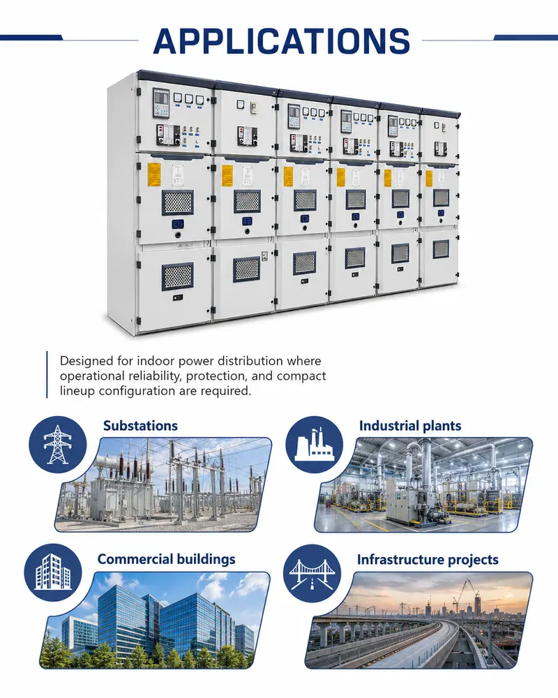 12kV Armored Withdrawable Metal-Clad Switchgear, 4000A (Indoor, IP-rated) — workmanship detail