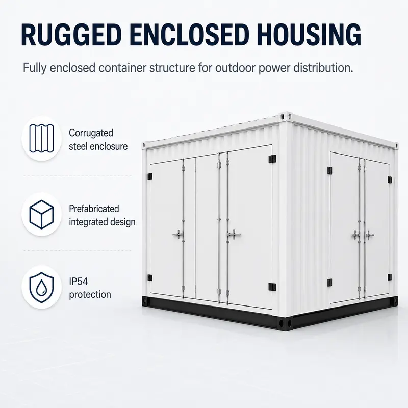 1600 kVA 10/0.4 kV Prefabricated Container Box Substation — construction and materials detail