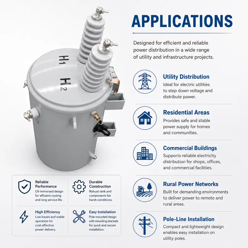 167 kVA Low-Loss Toroidal Single-Phase Pole-Mounted Distribution Transformer — workmanship detail