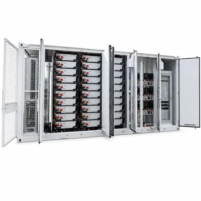 20ft/40ft Containerized Energy Storage System (1–5MWh, Liquid-Cooled BESS, IP67) — product photo on white background