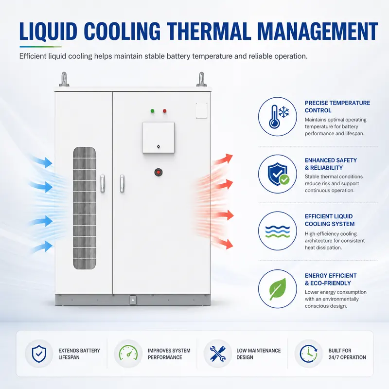 210kWh Integrated Liquid-Cooled Energy Storage System — Lithium-Ion Battery Cabinet — construction and materials detail
