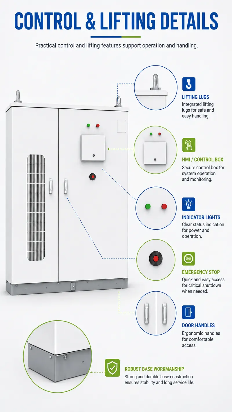 210kWh Integrated Liquid-Cooled Energy Storage System — Lithium-Ion Battery Cabinet — workmanship detail