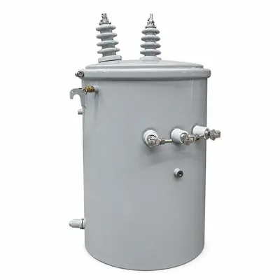 25–250 kVA Single-Phase Oil-Type Pole-Mounted Distribution Transformer — product photo on white background