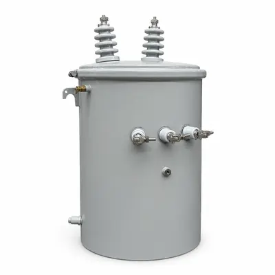 25/50/75/100kVA Single-Phase Pole-Mounted Oil Distribution Transformer — product photo on white background