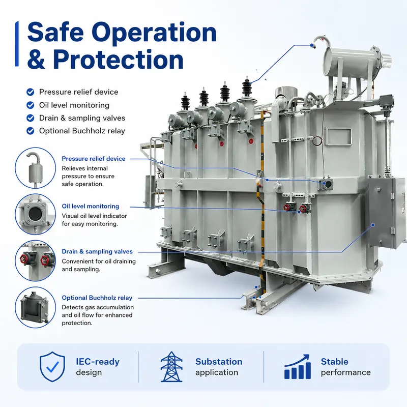32 / 40 / 50 MVA Oil-Immersed Power Transformer 110–115 kV to 10.5 kV — typical application