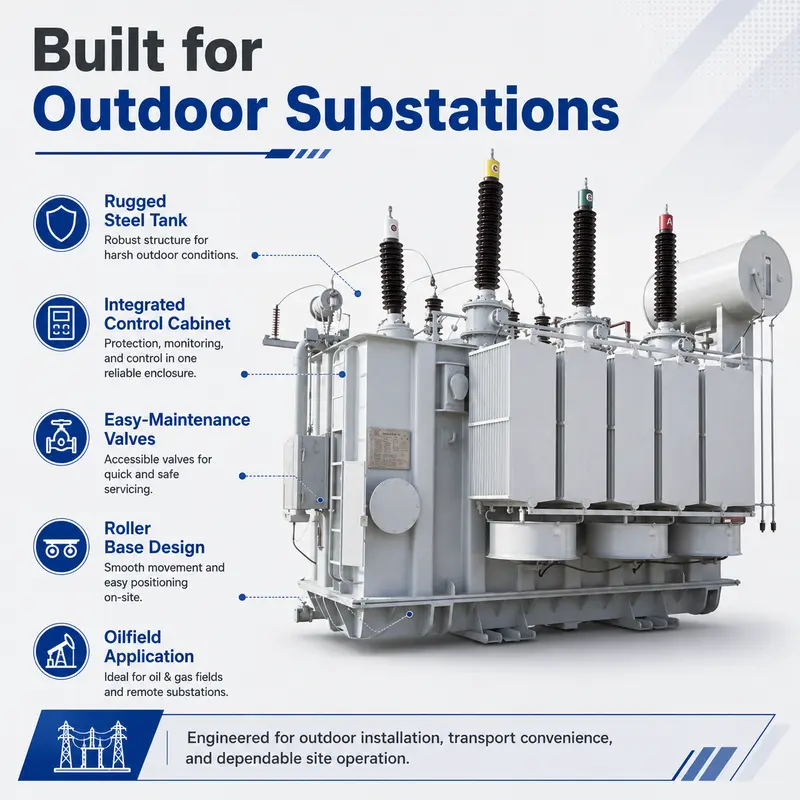 33 / 66 kV Three-Phase Oil-Immersed Power Transformer 15 / 20 MVA — typical application