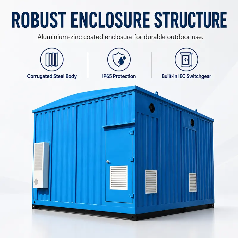 33 kV Containerized Substation with IEC Switchgear — construction and materials detail