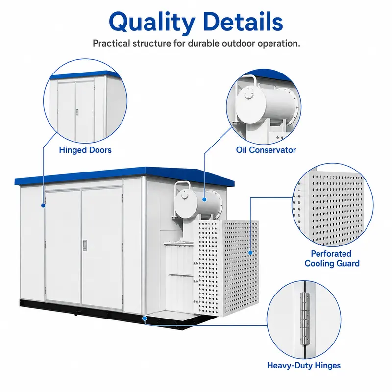 35/10 kV New-Energy Prefabricated European Box Substation — workmanship detail