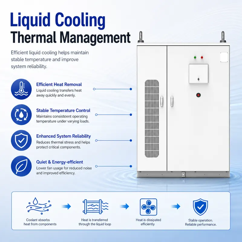 372kWh Liquid-Cooled Outdoor Cabinet — Integrated Lithium Battery Energy Storage System — construction and materials detail