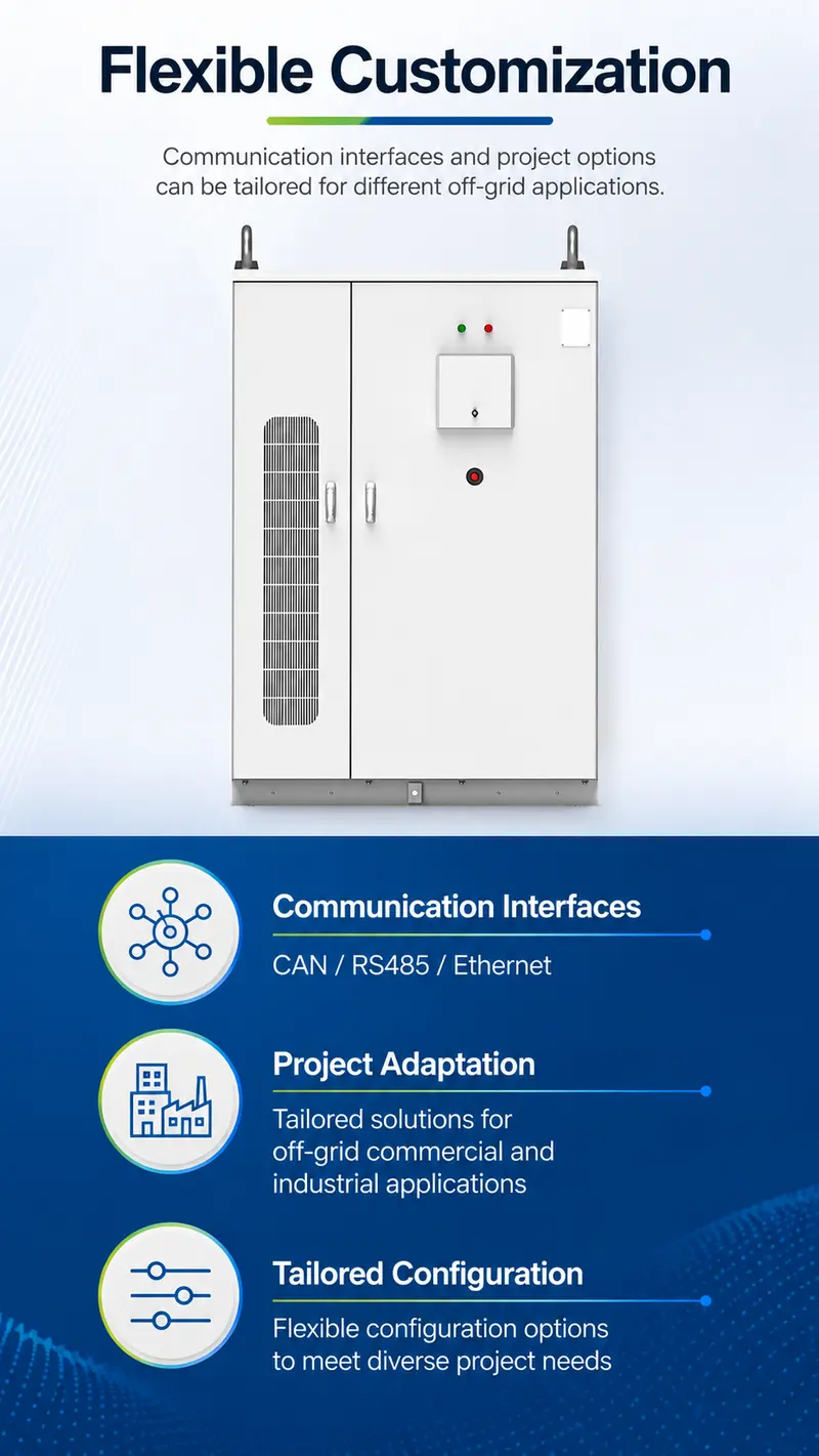 372kWh Liquid-Cooled Outdoor Cabinet — Integrated Lithium Battery Energy Storage System — customisation options