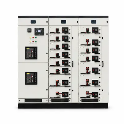 400–480V Low Voltage Power Distribution Switchgear Panel (1600A, IP65, Galvanized Steel) — product photo on white background