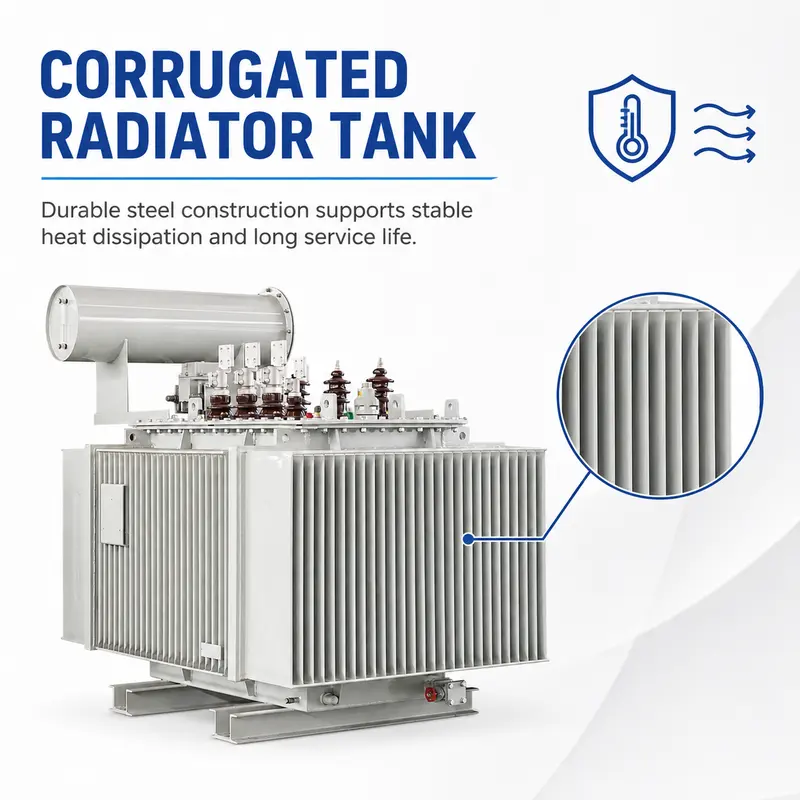 500–2000kVA 11/22/33/35kV High-Performance Three-Phase Oil-Immersed Transformer — construction and materials detail