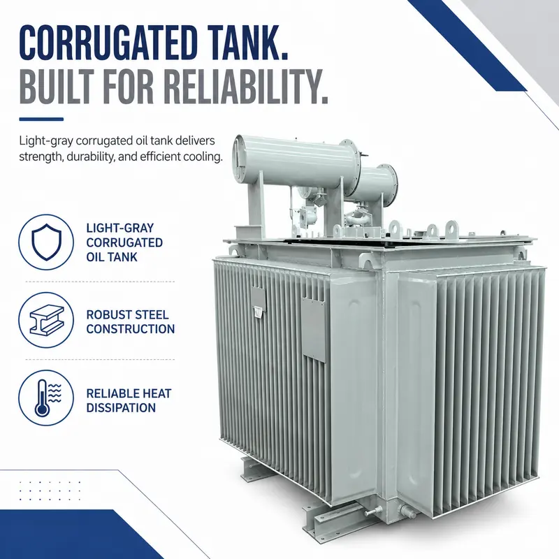 500kVA & 1000kVA MV/HV Three-Phase Oil-Immersed Distribution Transformer (6kV–35kV) — construction and materials detail