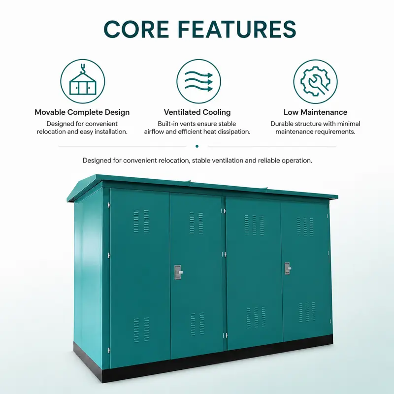 600 / 800 kVA 25 kV Movable Complete Box Substation — safety and protection features