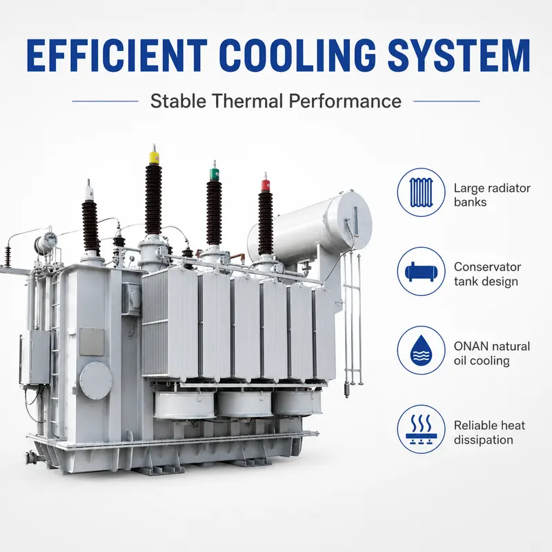 66 / 220 kV Three-Winding Oil-Immersed Substation Power Transformer — specification and nameplate detail
