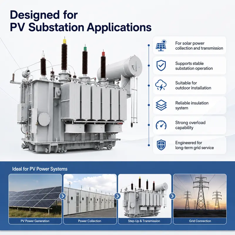 66 kV 2 MVA Step-Up Oil-Immersed Power Transformer for Photovoltaic — workmanship detail