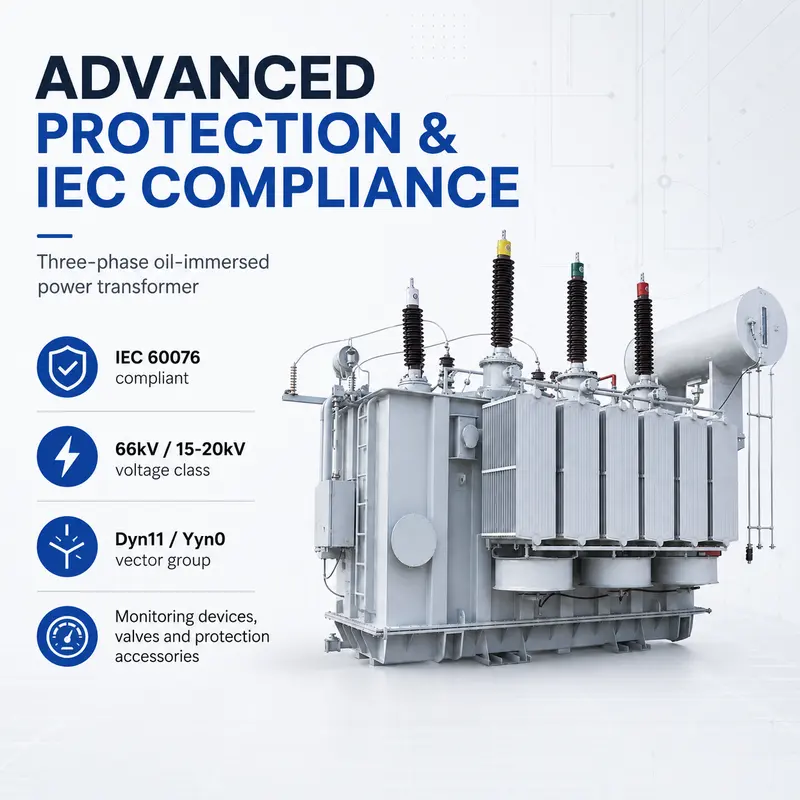 66 kV Oil-Immersed Pure-Copper Solar PV Power Transformer (40 MVA) — customisation options