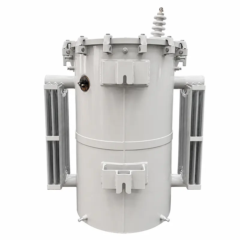 75 kVA & 100 kVA Single-Phase Oil-Filled Pole-Mounted Transformer — product photo on white background