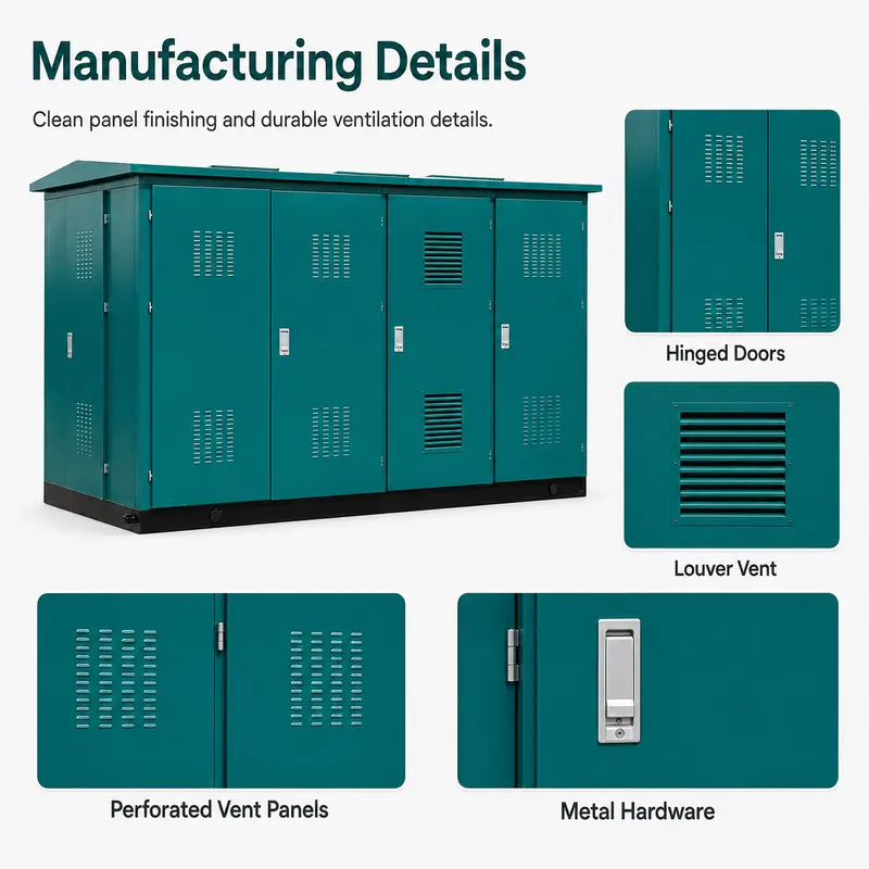 750 / 1000 kVA 10/0.4 kV Compact Box-type Substation — workmanship detail