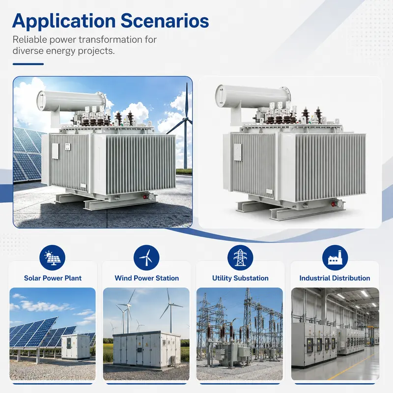 800/1600kVA 11kV/440V Three-Phase Oil-Immersed Step-Down Transformer — workmanship detail