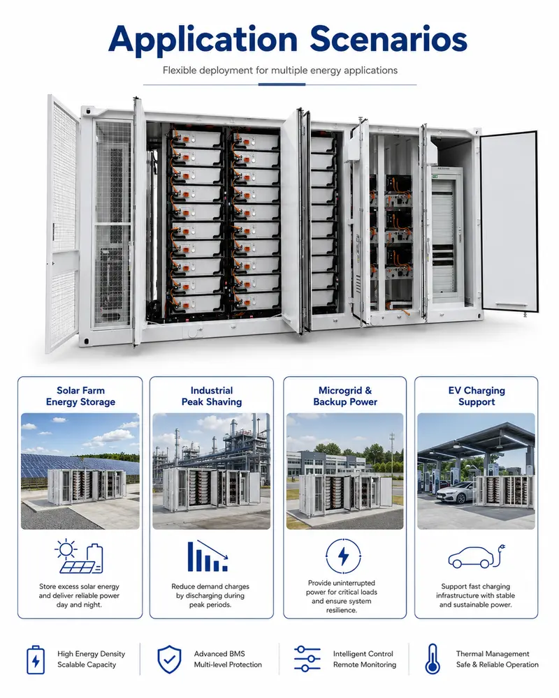 All-in-One Containerized BESS for Solar Farms (1000kWh–5MWh, Liquid-Cooled, IP67) — workmanship detail