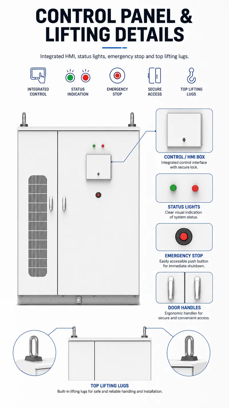 Custom 100kW / 93kWh Liquid-Cooled Commercial & Industrial Energy Storage System — workmanship detail