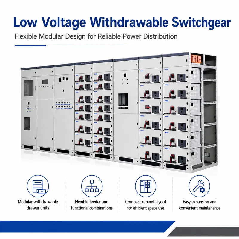 Customized Three-Phase 12kV Low Voltage Switchgear Cabinet (GCS, IP65, Energy Saving) — construction and materials detail