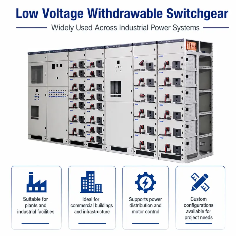 Customized Three-Phase 12kV Low Voltage Switchgear Cabinet (GCS, IP65, Energy Saving) — typical application