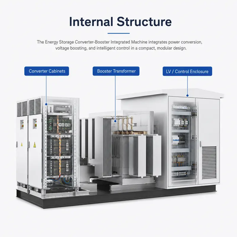 Energy Storage Converter-Booster Integrated Machine (10/15 kV) — internal structure