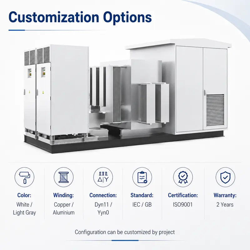 Energy Storage Converter-Booster Integrated Machine (10/15 kV) — customisation options