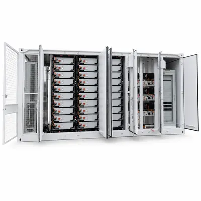 High-Voltage Lithium-Ion BESS, Liquid-Cooled, Off-Grid (1000kWh–5MWh, 10-Year Warranty, IP67) — product photo on white background