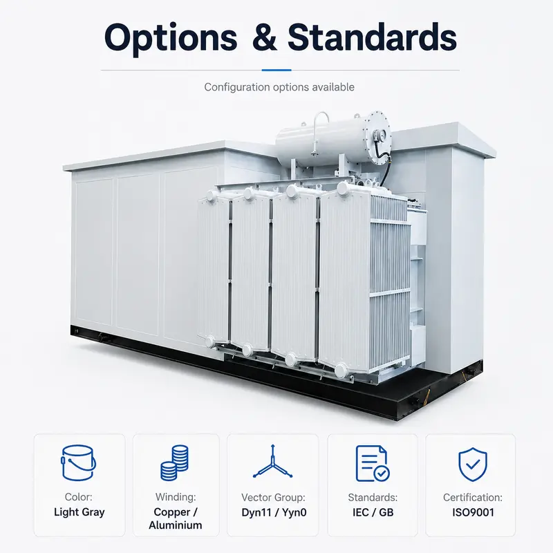 Hua-style Photovoltaic Boost Prefabricated Substation (35/0.4 kV) — customisation options